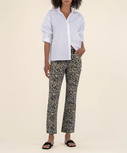 Kut From The Kloth Kelsey High Rise Ankle Flares-Sage