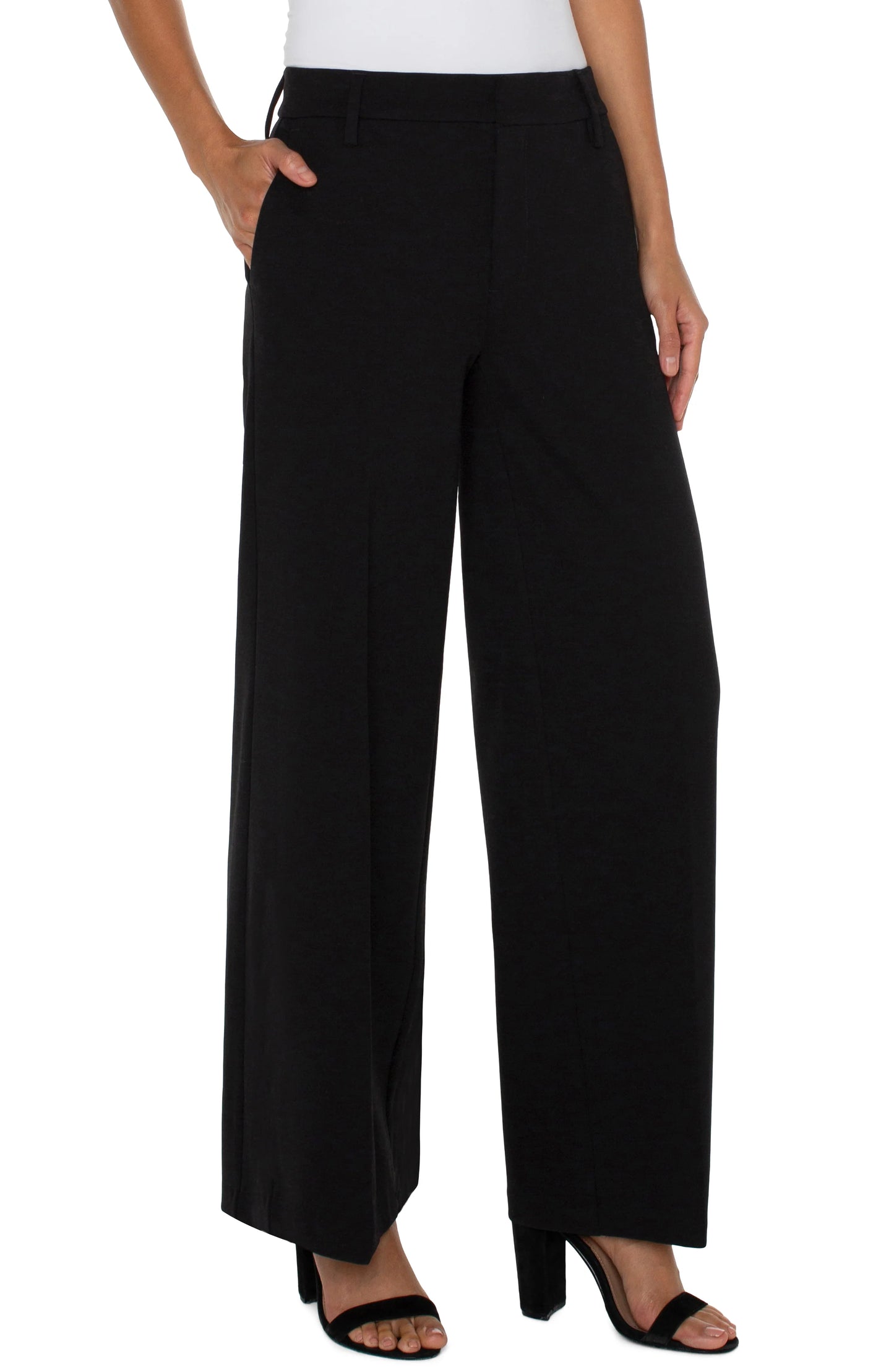 Liverpool Kelsey Wide Leg Trouser-Black