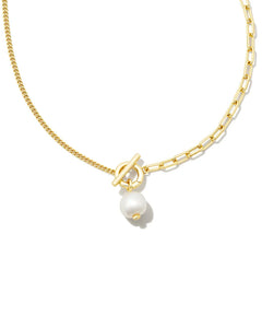 Kendra Scott Leighton Gold/Pearl Necklace