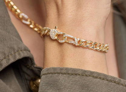 Melinda Maria Knot Figaro Chain Bracelet-7.5"