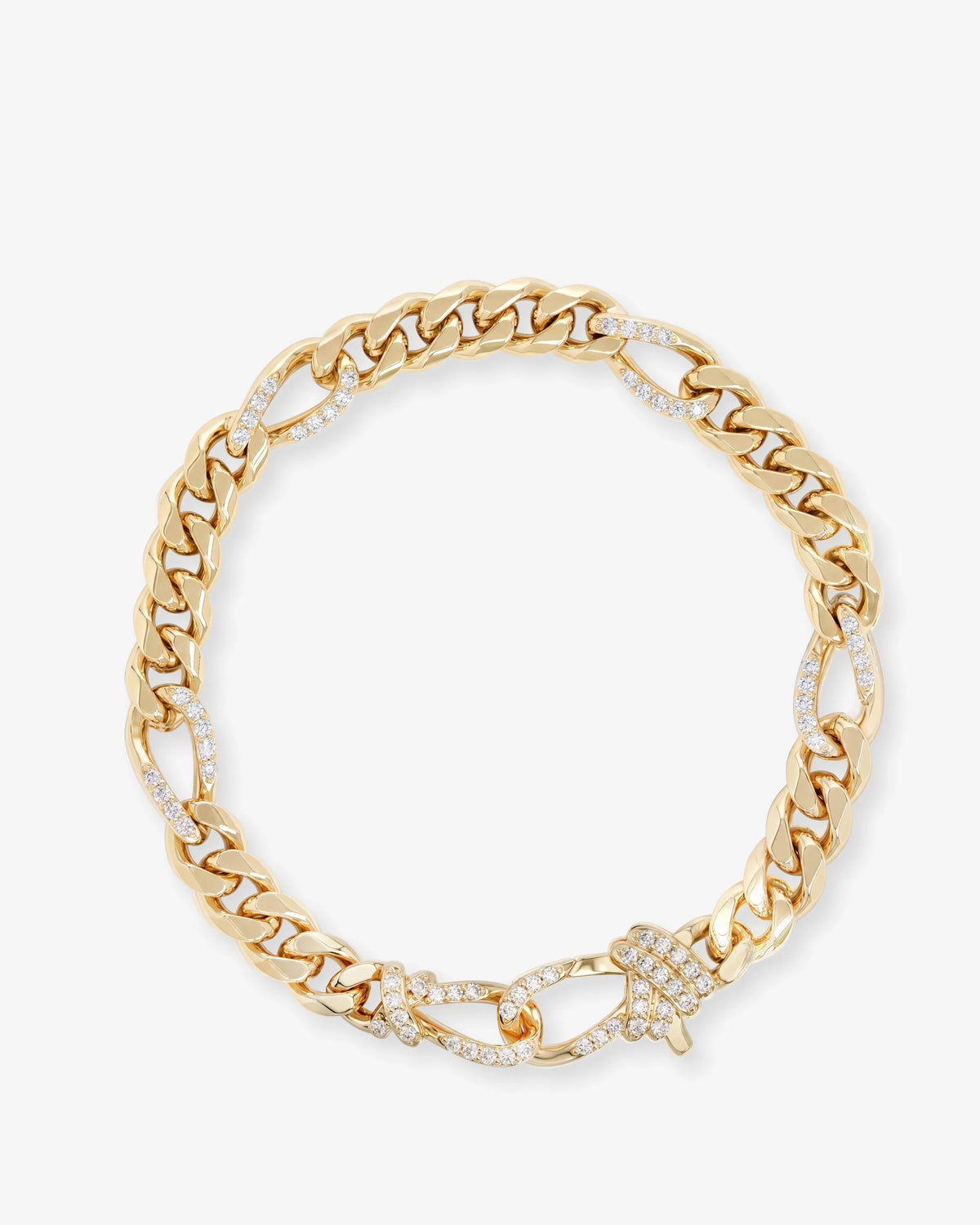 Melinda Maria Knot Figaro Chain Bracelet-7.5"