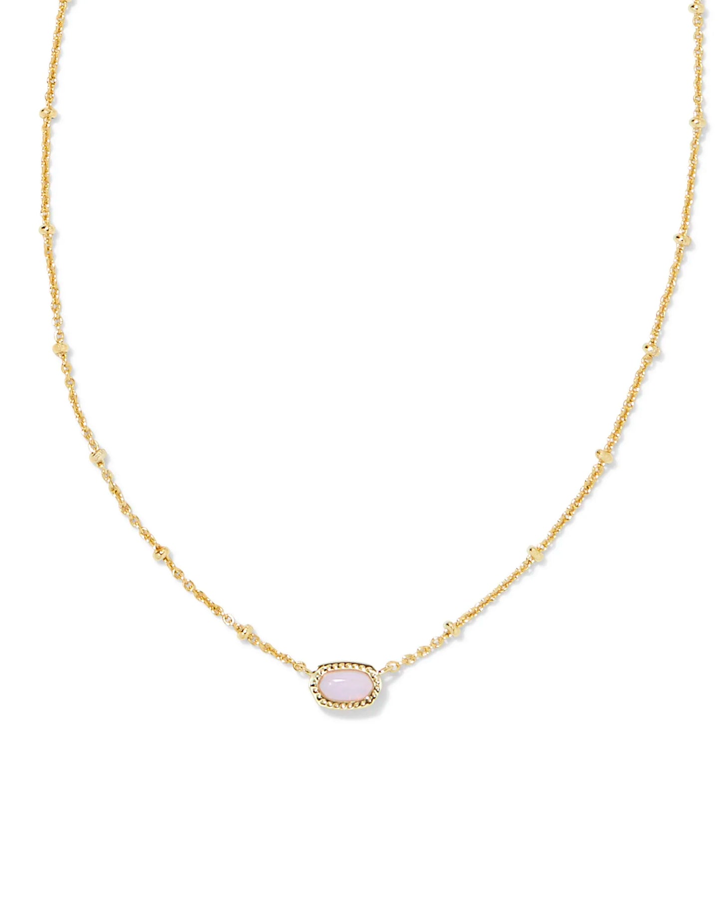 Kendra Scott Mini Elisa Satellite Pendant Necklace Gold/Pink Opalite