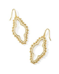 Kendra Scott Abbie Beaded Open Frame Earring Gold