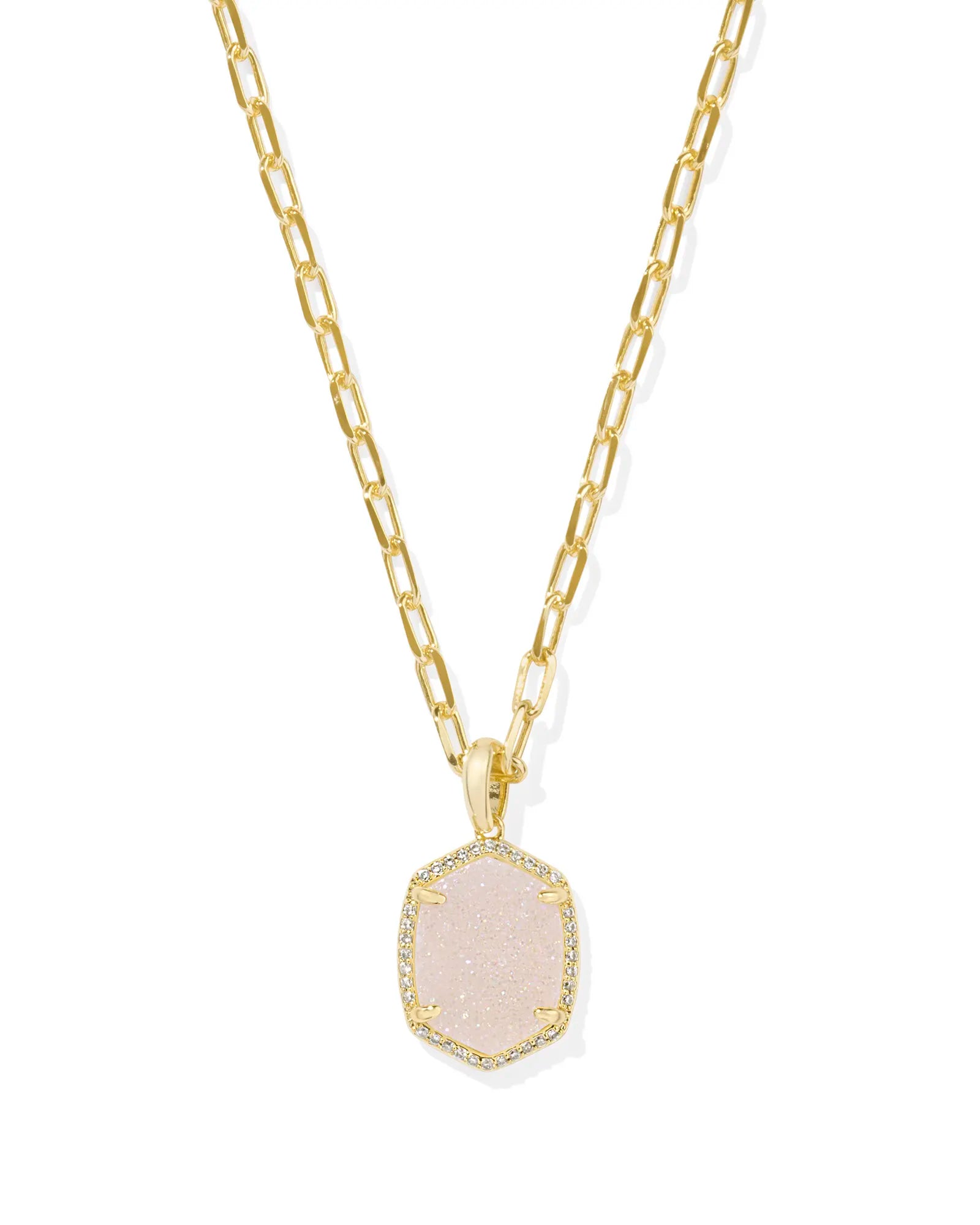 Kendra Scott Daphne Pave Frame Pendant Necklace