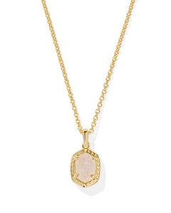 Kendra Scott Daphne Drusy Pave Frame Pendant Necklace