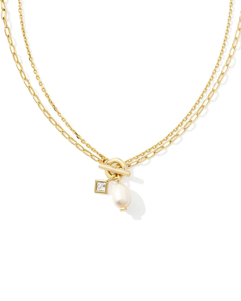 Kendra Scott Eve Multi Strand Necklace Gold/Pearl