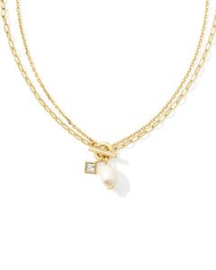 Kendra Scott Eve Multi Strand Necklace Gold/Pearl