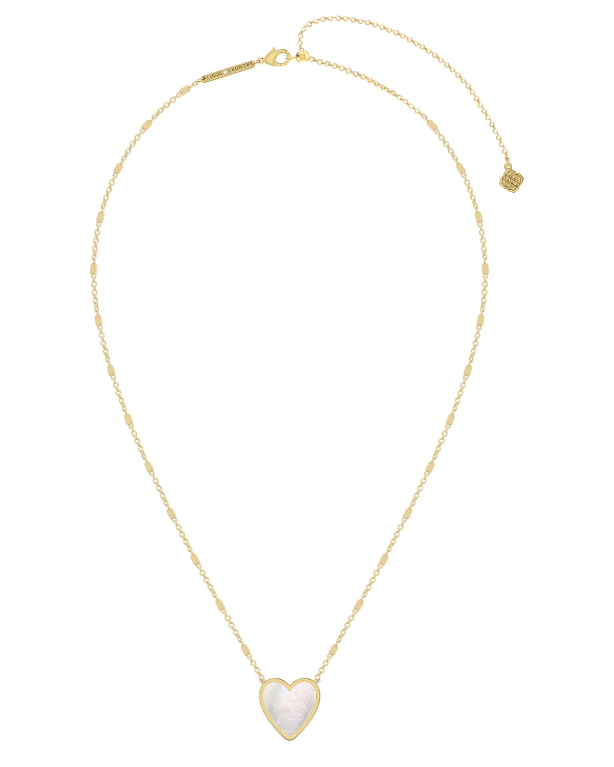 Kendra Scott Heart Pendant Necklace in Gold/Ivory Mother of Pearl