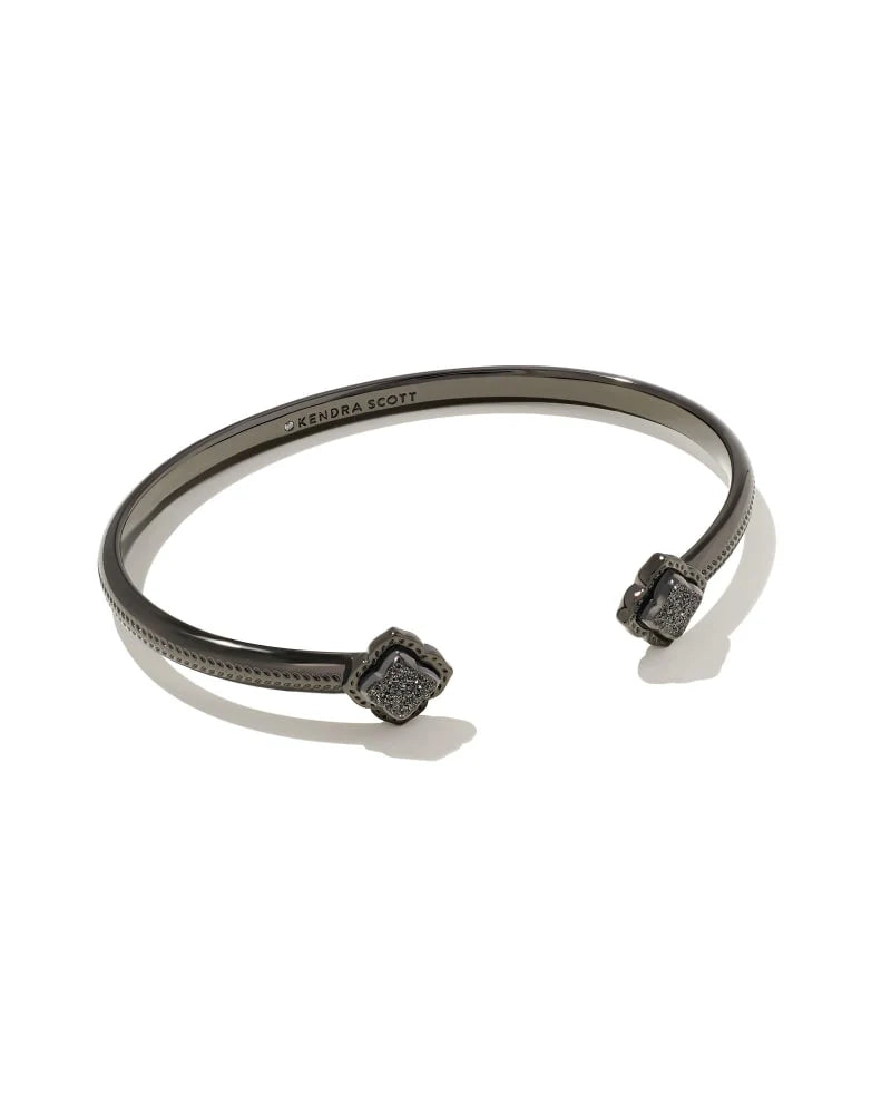 Kendra Scott Mallory Gunmetal/Black Drusy Cuff Bracelet