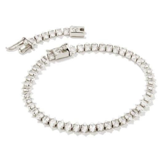 Kendra Scott Larsan Tennis Bracelet-Silver/CZ