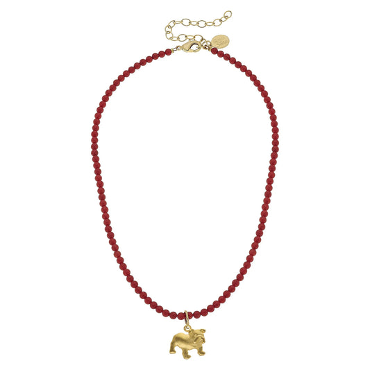 Susan Shaw Alys Bulldog Red Coral Necklace