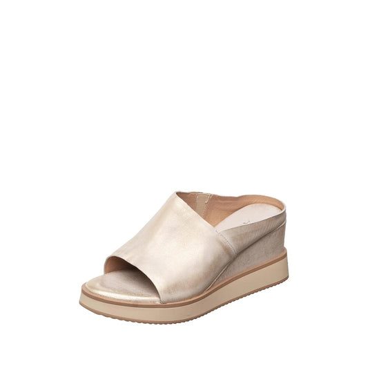 Antelope F12 Lily Metallic Wedge Slide Sandals-Natural