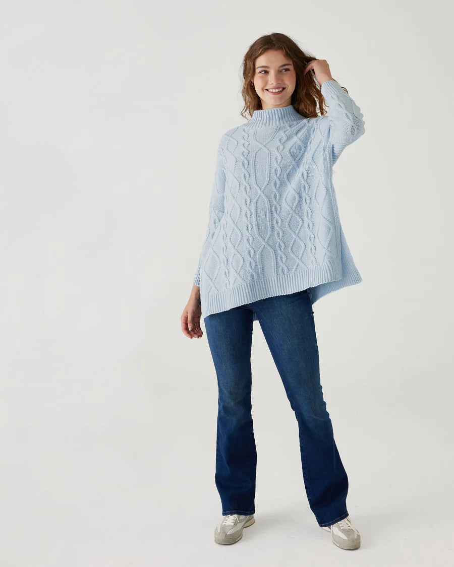 Lisbon Traveler Sweater in Sky Heather