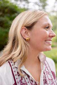 Bulldog Stud Earring