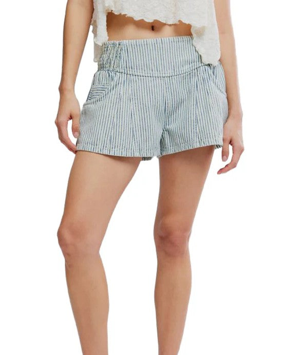 Free People Luna Railroad Short-Horizon Stripe