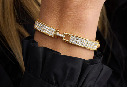 Melinda Maria Ashley Malibu Lock Cuff 9MM Bracelet