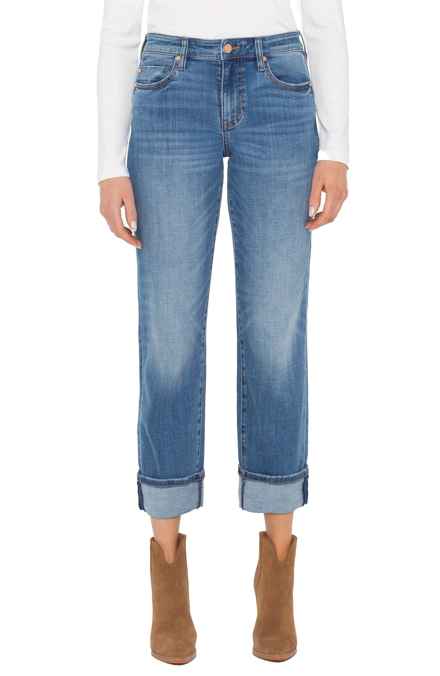 Liverpool Marley Cropped Girlfriend Cuffed Jean-Cruise