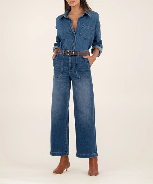 Kut From The Kloth Meg High Rise Wide Leg-Dark Wash