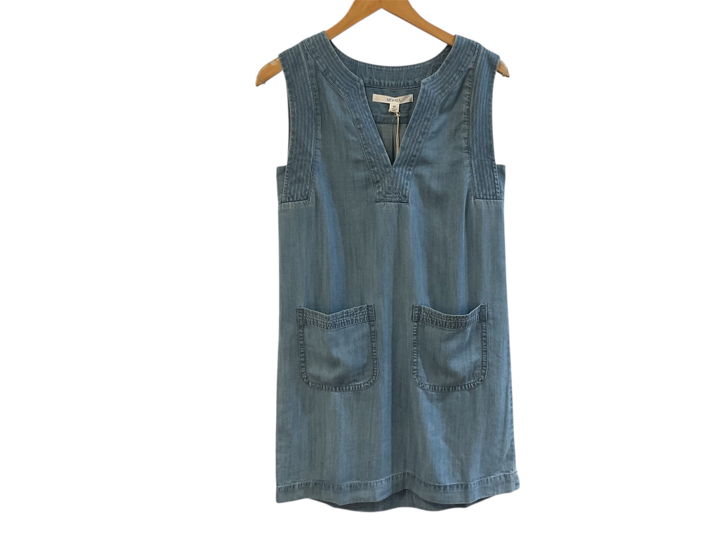 Mersea Shift Dress-Tencel Blue