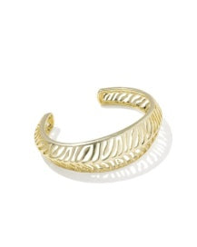 Kendra Scott Tiger Stripe Mikki Cuff Bracelet-Gold