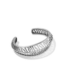 Kendra Scott Tiger Stripe Mikki Cuff Bracelet-Vintage Silver