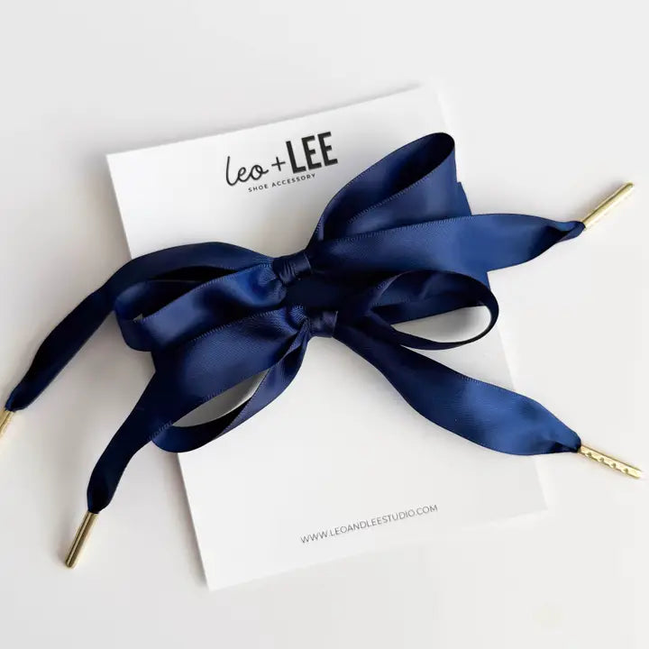 Leo and Lee Satin Sneaker Laces with Gold Aglets