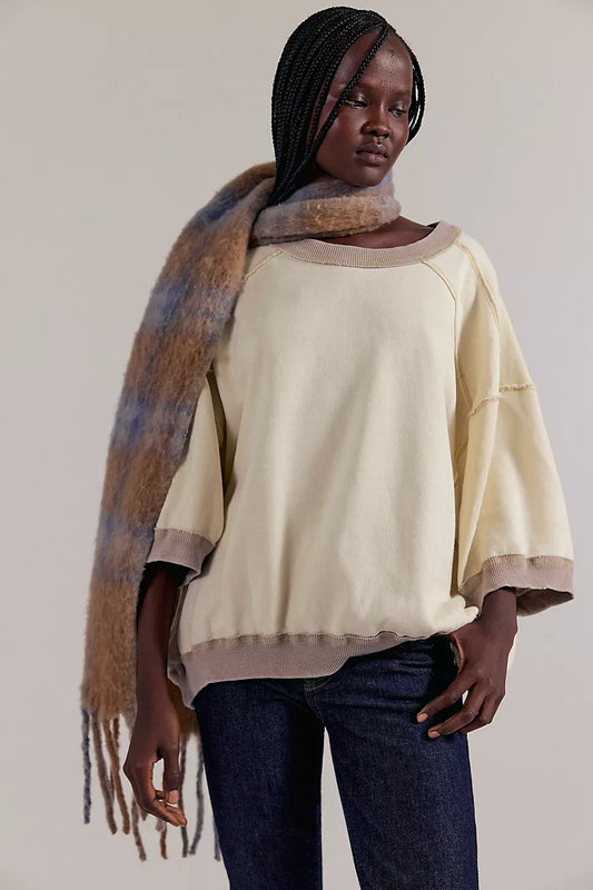 Free People See Me Pullover-Ivory Combo