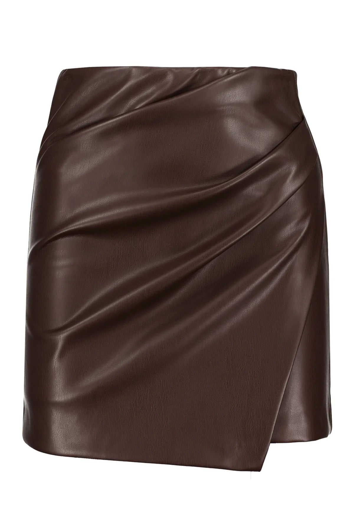 Bishop & Young Paulina Faux Wrap Skirt Chocolate Chip