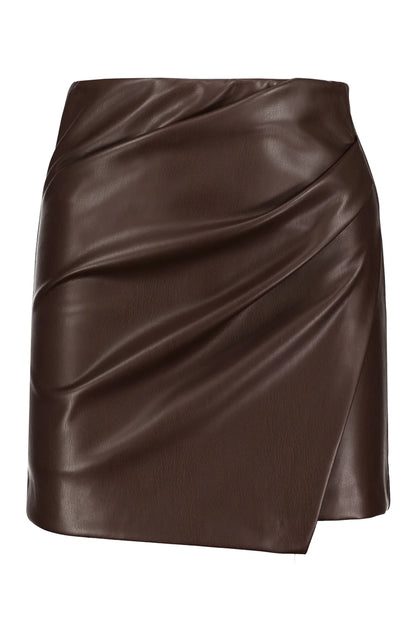 Bishop & Young Paulina Faux Wrap Skirt Chocolate Chip