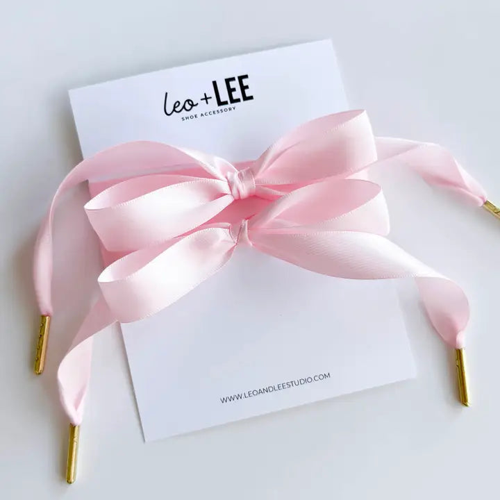 Leo and Lee Satin Sneaker Laces with Gold Aglets