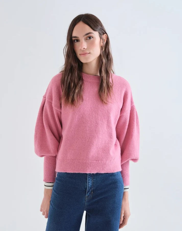 Compania Fantastica Basic Knit Sweater-Pink
