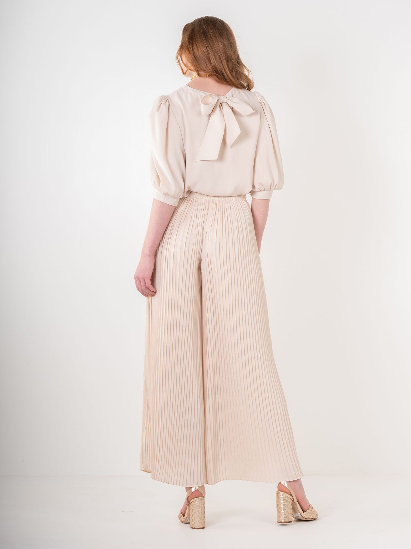 Emily McCarthy Pleated Pant-Sandshell