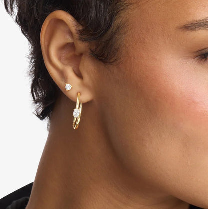 Melinda Maria She's On Point 1" Hoops-Gold