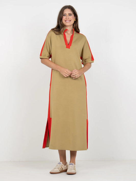 Emily McCarthy Poppy Maxi Dress-Cherry Spice