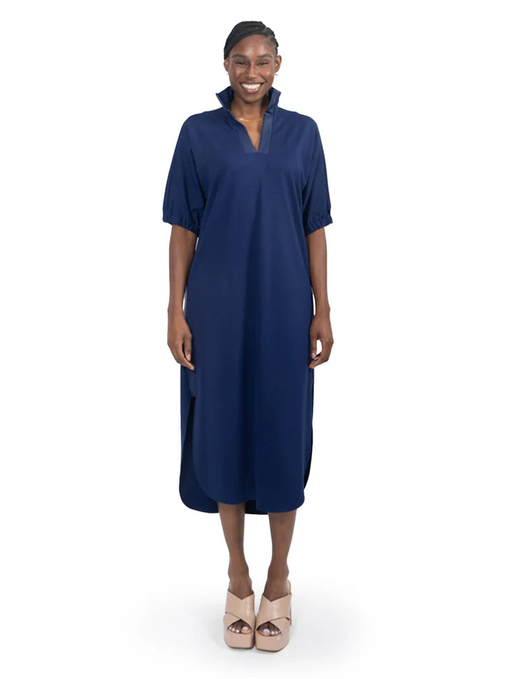 Emily McCarthy Poppy Caftan-Navy Ponte