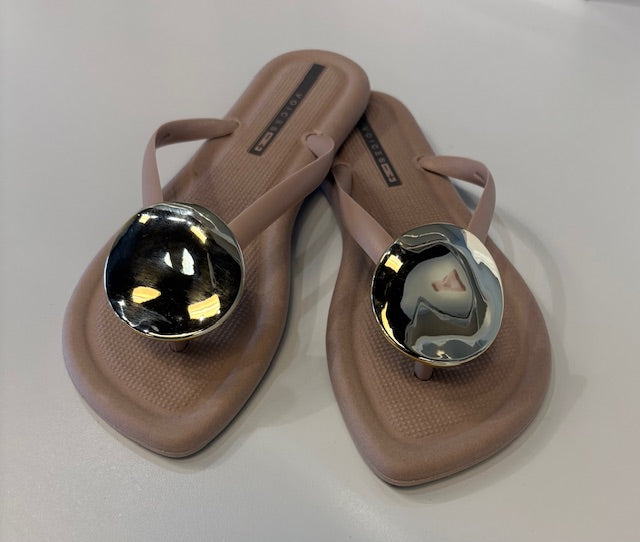 Voices Puff Art Sandals-Beige/Gold