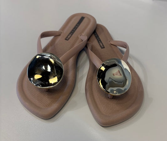 Voices Puff Art Sandals-Beige/Gold