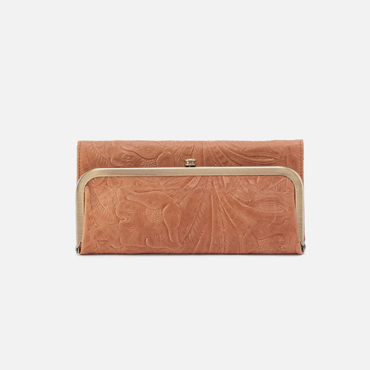 Hobo Rachel Continental Saddle Tooled Wallet