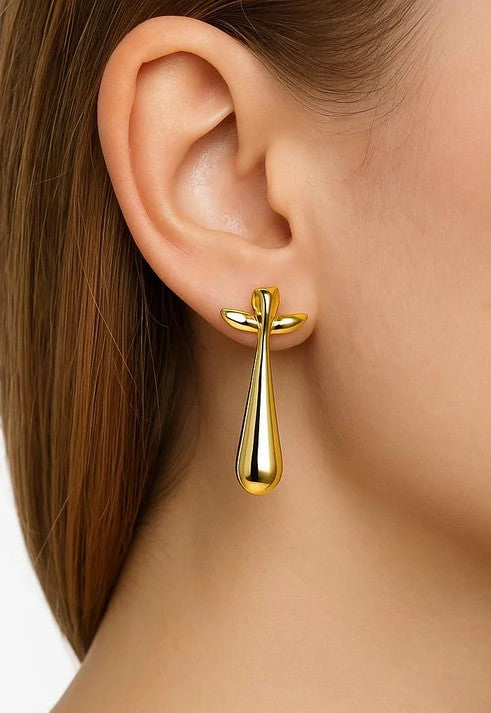 Shelia Fajl Mini Radiant Flow Earrings-Shiny Gold