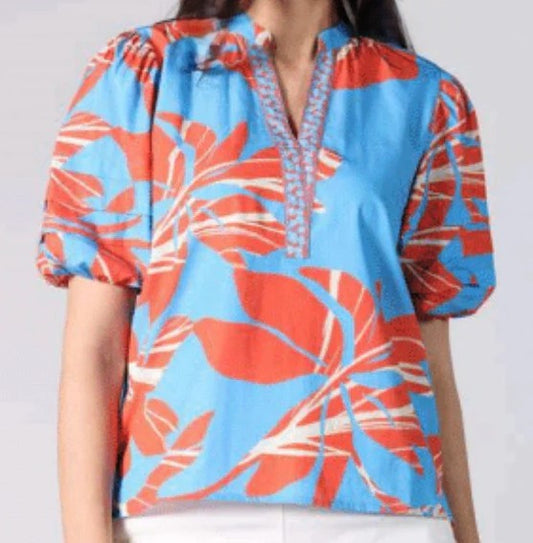 Maude Vivante Raya Top- Coral Florals