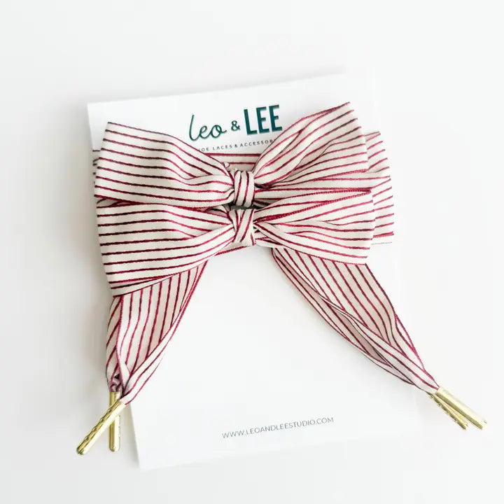 Leo + Lee The Heritage Striped Laces-Red