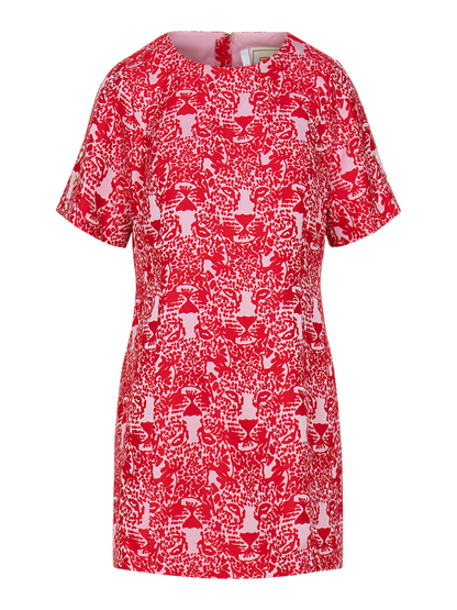 Emily McCarthy Royal Shift Dress-Cheeky Cheetah