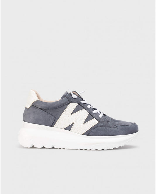 Wonders Samira Sneaker-Navy Suede