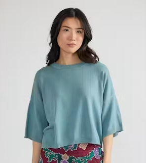 Double A Matthew Sweater-Antique Blue