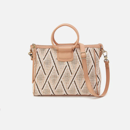Hobo Sheila Medium Satchel-Cream Raffia