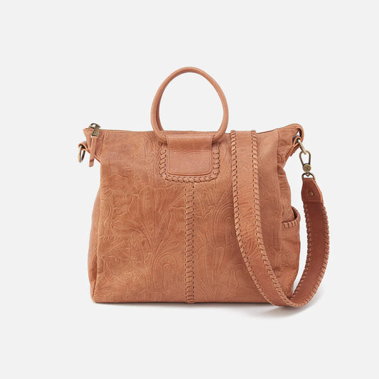 Hobo Sheila Large Satchel-Saddle Tooled Embossed