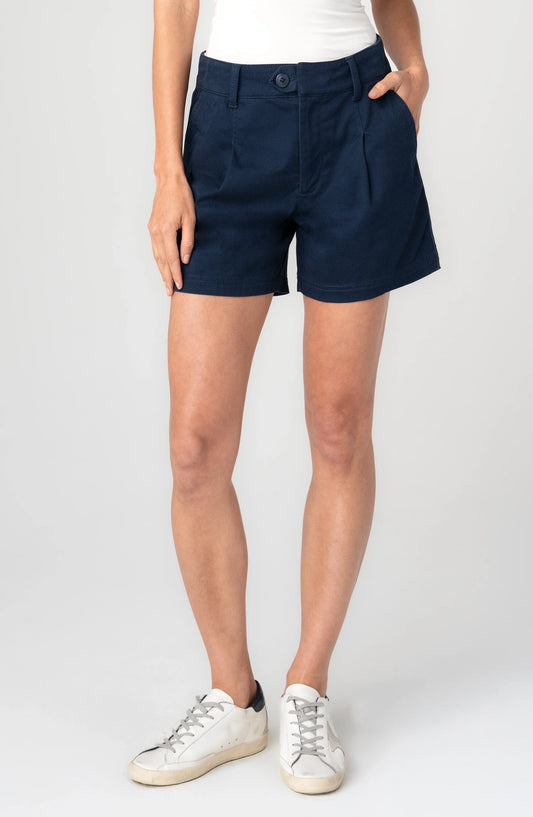 Liverpool Pleated Trouser Short-Deep Midnight