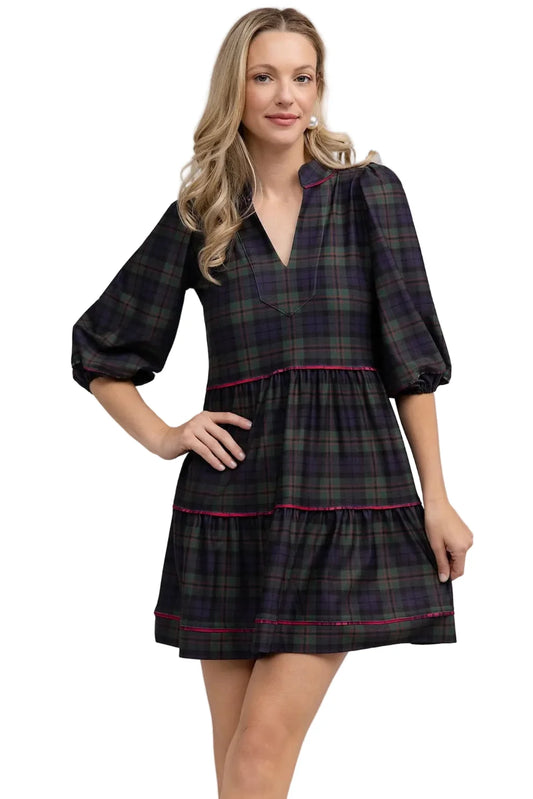 Smith & Quinn Tory Dress- Glade Plaid