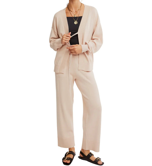 Free People Solar Sweater Pant Set-Sand Dollar