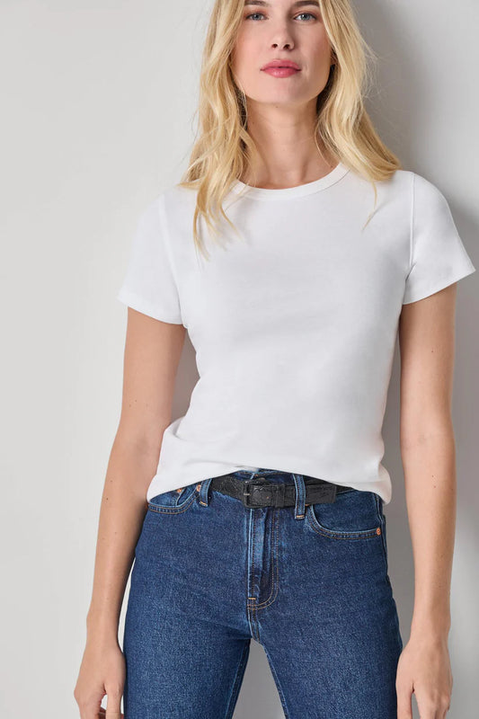 Lilla P Short Sleeve Crewneck-White